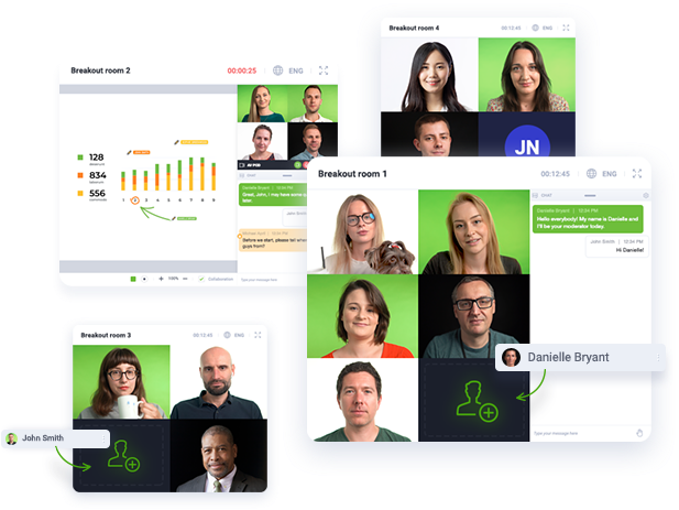 breakout rooms breakout rooms example - screenshot